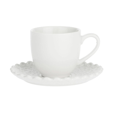 Чашка для кофе с блюдцем La Porcellana Bianca MOMENTI, фарфор, 85 мл