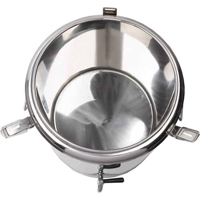 Л термоконтейнер для харчових продуктів і напоїв, професійний кейтеринговий харчовий транспортний контейнер з нержавіючої сталі з бічними ручками, кришкою з гумовим кільцем і замком (52,5 л (зі зливним краном)), 39BTE-40A&39 32