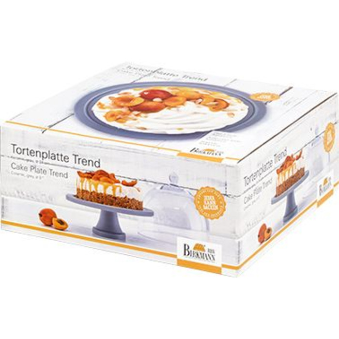 Блюдо для торта, 24 см, сіре, Trend RBV Birkmann