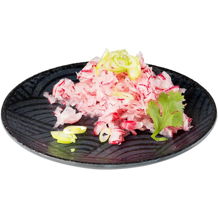 Тарілка меламінова 14,5 см, чорна з хвильовим декором DARK WAVE APS