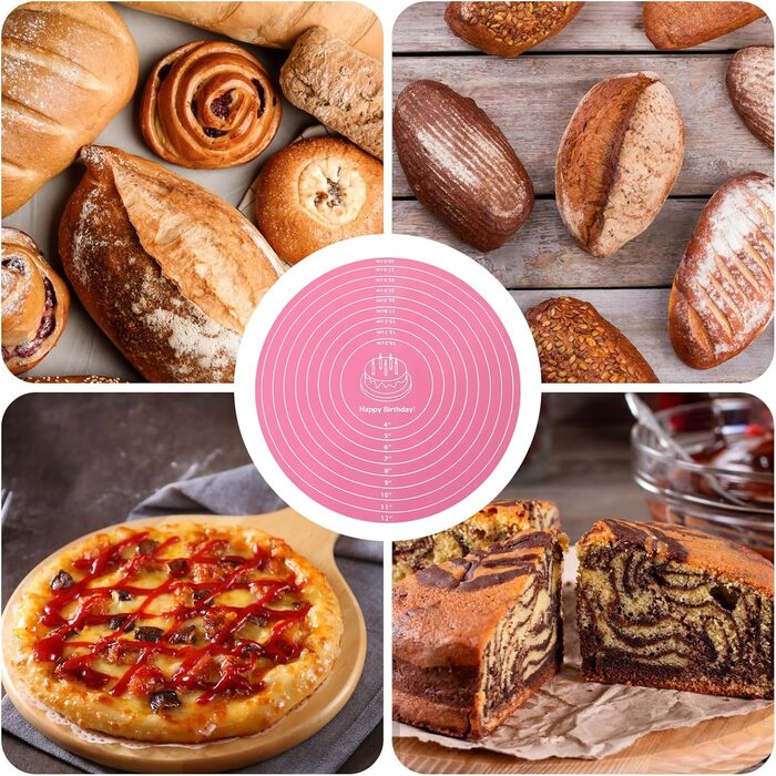 Круглий силіконовий килимок для випічки 30 см Molain