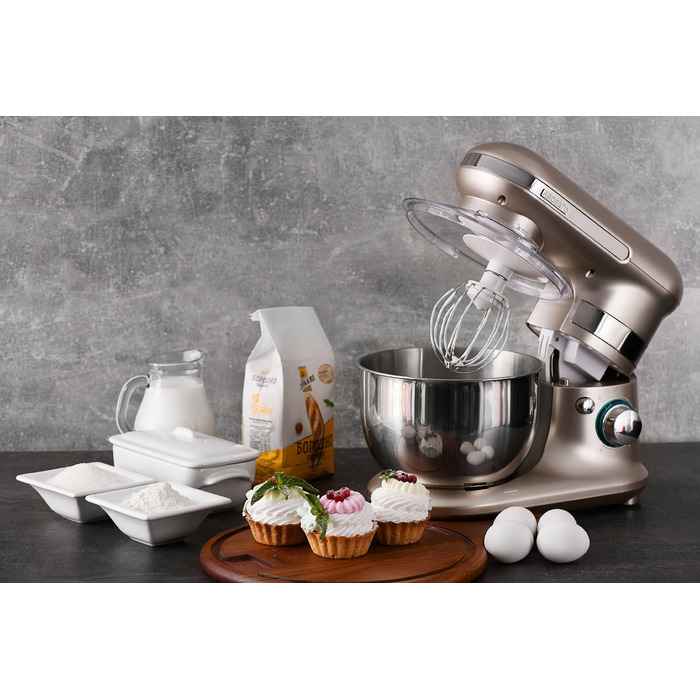 ARDESTO Міксер планетарний 800Вт, насадки-3, чаша-нерж., метал, 4л, Pulse-режим, жовтий