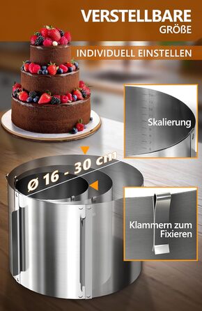 Форма для выпечки из нержавеющей стали, высота 20 см 4smile