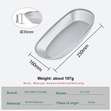 Титанова одношарова миска для кемпінгу iBasingo