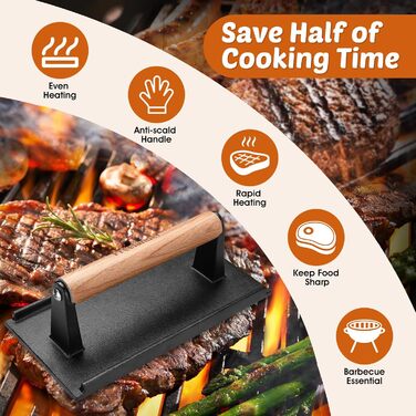 Прес для м'яса з чавуна прямокутна Freelander