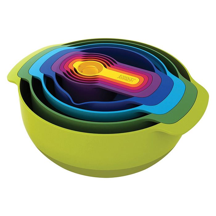 Набір мисок 9 предметів Nest Plus Multicolor Joseph Joseph