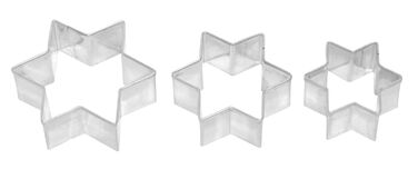 Набір форм для печива у вигляді шестикінечний зірок, 3 предмета, RBV Birkmann