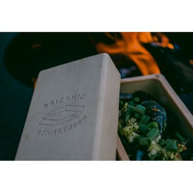 Ємність для запікання в формі цегли для барбекю, чорний, BLACK EDITION Römertopf