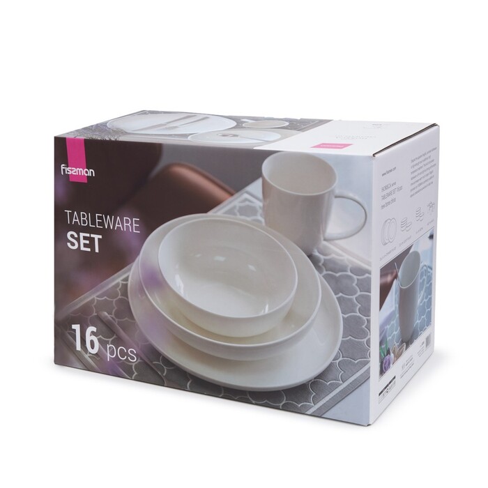 Набор посуды Fissman 16 предметов HORECA фарфор (6358)