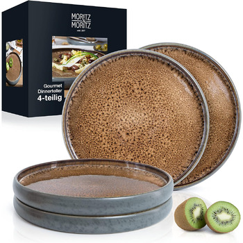 Набір посуду з керамограніту Moritz & Moritz SOLID з 18 предметів набір посуду на 6 персон кожен, що складається з 6 обідніх тарілок, маленьких, глибоких тарілок (4 шт. великих тарілок)