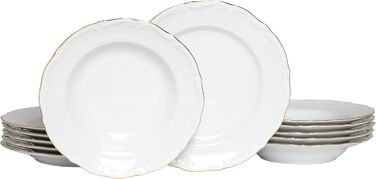 Набір посуду 12 предметів, з порцеляни Maria Theresia Gold Creatable