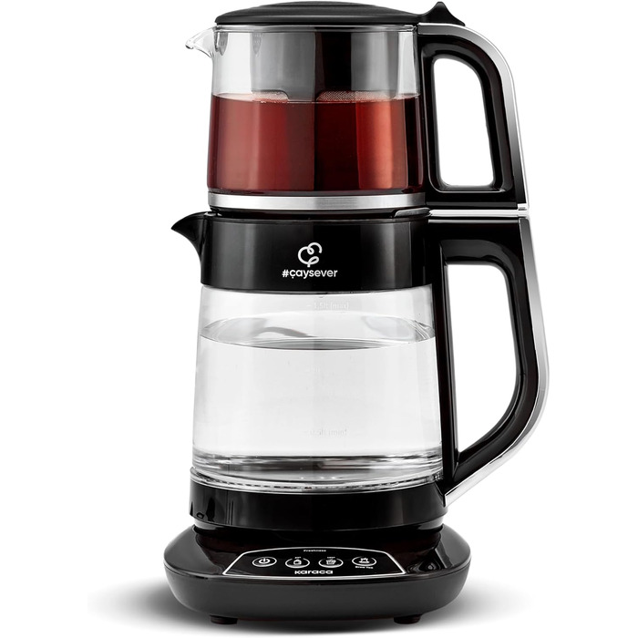 Сталь, хром 1700 Вт, без бисфенола А, стеклянный чайник емкостью 0,8 л, емкость резервуара для воды 1,5 л, подготовка воды Tek Ebat Chrome