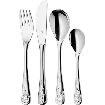 Дитячі столові прибори WMF, іменне гравіювання гномів 4 шт. и, від 3-х років, Cromargan нержавіюча сталь полірована, можна мити в посудомийній машині, з гравіюванням, подарунки на хрестини, подарунки на хрещення, дитячі столові прибори з іменним гравіюван