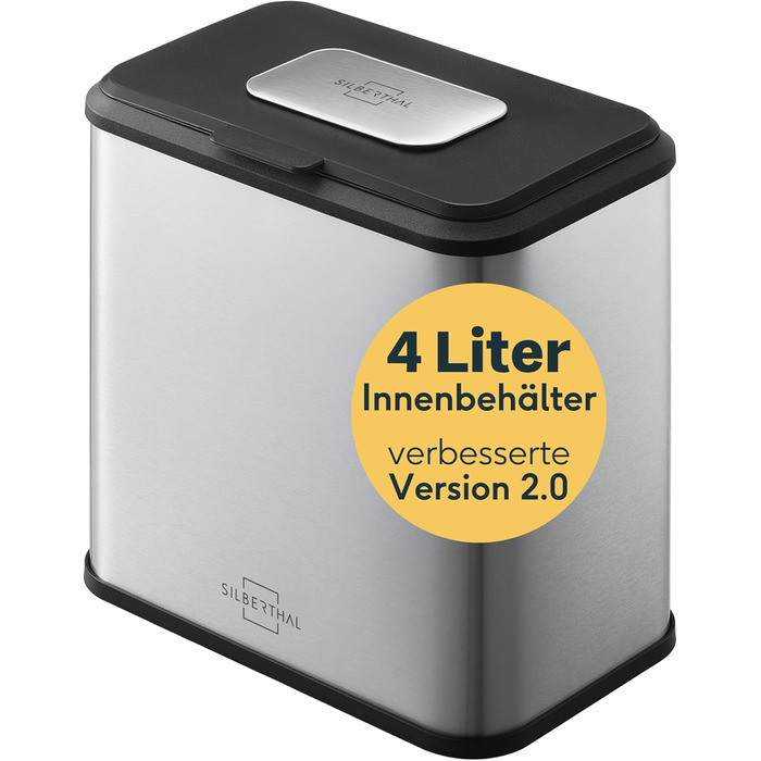 Контейнер для кухонного мусора 4 л с крышкой Silberthal