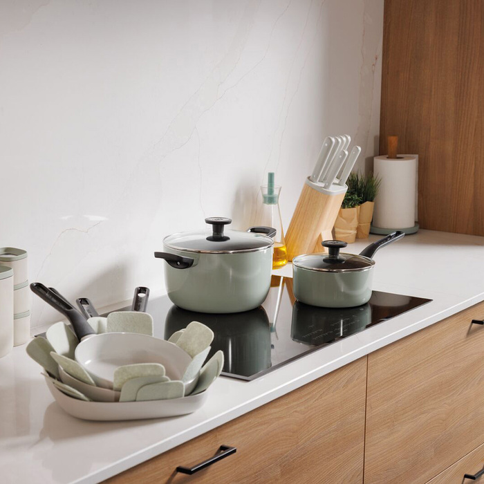 Набір посуду з антипригарним покриттям 7 предметів  LEO GLINTS SAGE Berghoff