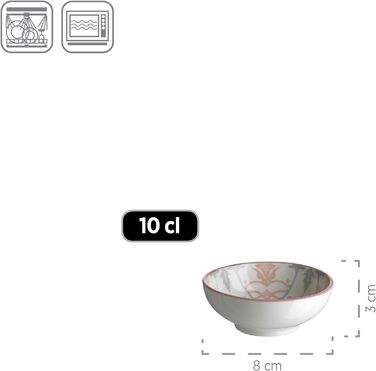 Набір тарілок для закусок 16 предметів Рожевий/Сірий MÄSER