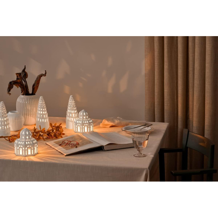 Свічник-будиночок для чайних свічок 10,5 см білий Lichthaus Smithy Urbania Kähler