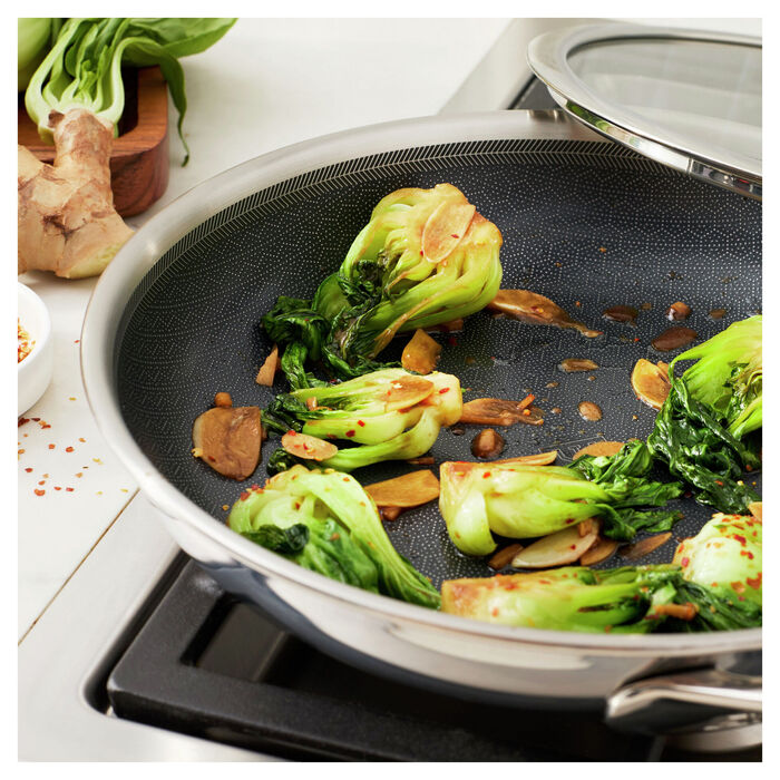 Сковорода 26 см з антипригарним покриттям у формі стільників із скляною кришкою Peak Zwilling