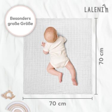 Серветки для відрижки в наборі з 10 шт. з чистої бавовни - Нетоксичні муслінові серветки 70x70 - Абсорбуючі муслінові серветки - Муслінові серветки як муслінові підгузки, що можна прати - Бежевий (білий, 20 шт. )