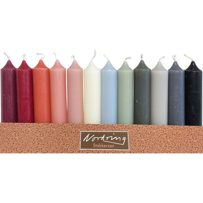 Набір з 8 конічних свічок 2,2 x 11 см, рожева мальва Nordring