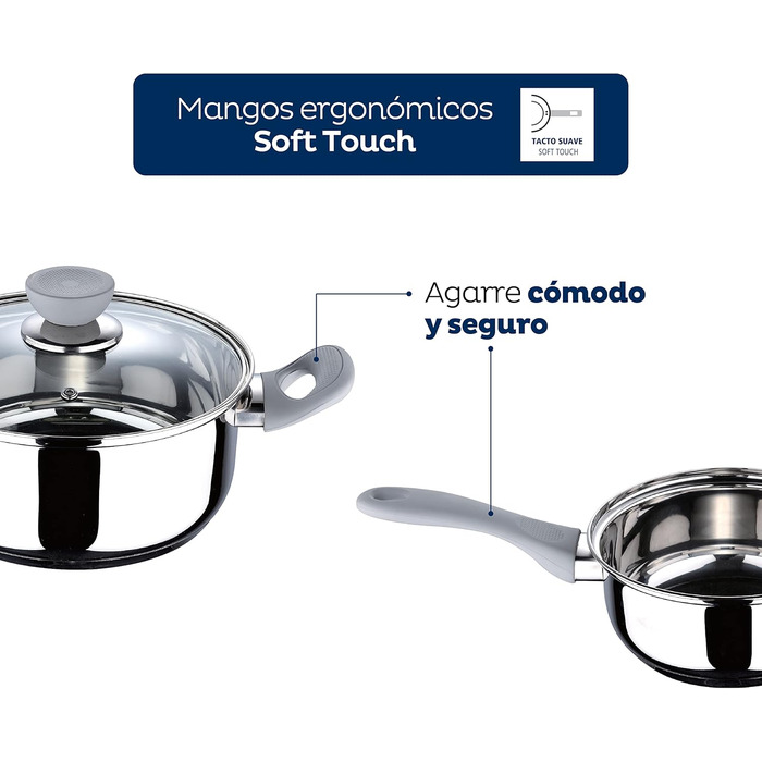 Набір каструль з нержавіючої сталі, 5 предметів Alexia San Ignacio