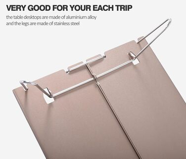 Складаний кемпінговий стіл з алюмінієвого сплаву, сірий Boundless Voyage