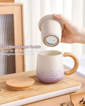 Чайная кружка с крышкой и ситечком, 420 мл Zens