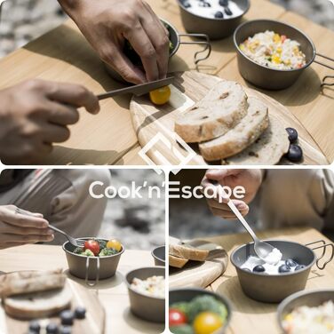 Титановий набір столових приладів 3 шт. Cook'n'Escape