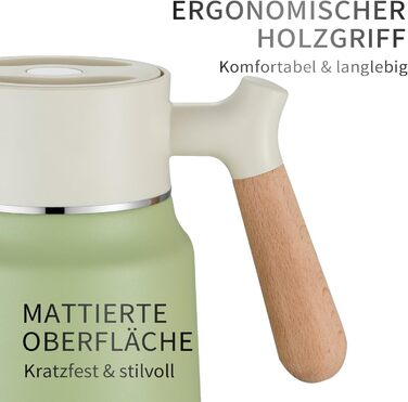 Термос-кавник 1,5 л нержавіюча сталь, зелений VETIN