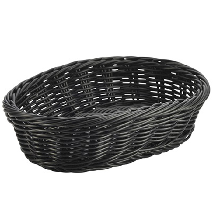 Кошик 22.5*15.5 см плетений овальний темний, GenWare