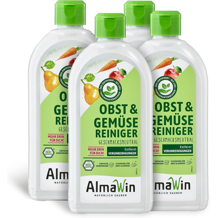 Засоби для миття овочів та фруктів 4 x 500 мл AlmaWin