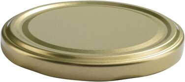 Банка 1 л с завинчивающейся крышкой серебристая, (золото), 6 шт mikken