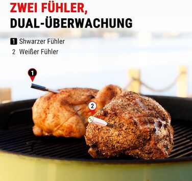 Термометр для м'яса 150 м Bluetooth помаранчевий Twin TempSpike ThermoPro