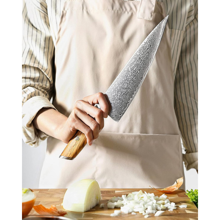 Кухарський ніж 21,2 см, дамаська сталь XINZUO