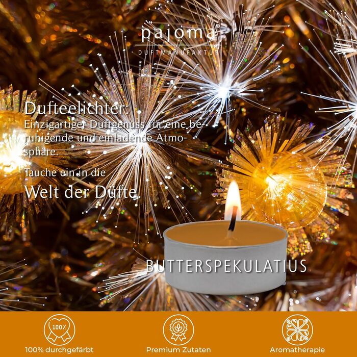 Ароматичних чайних свічок 3x30 шт. ароматичні свічки багато ароматів на вибір В 1,5 см, Ø 3,5 см (Butter Speculatius, 6), 90