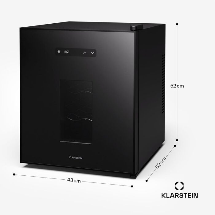 Винний холодильник зі скляними дверцятами до 16 пляшок Klarstein