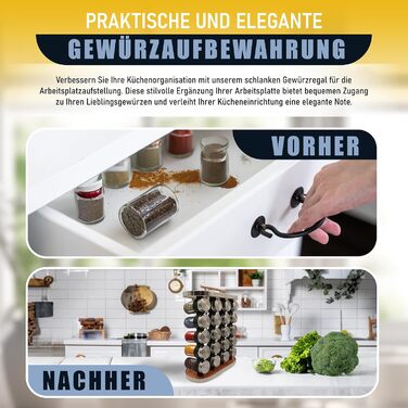 Вертикальний органайзер на 20 баночок для спецій SEFa Home