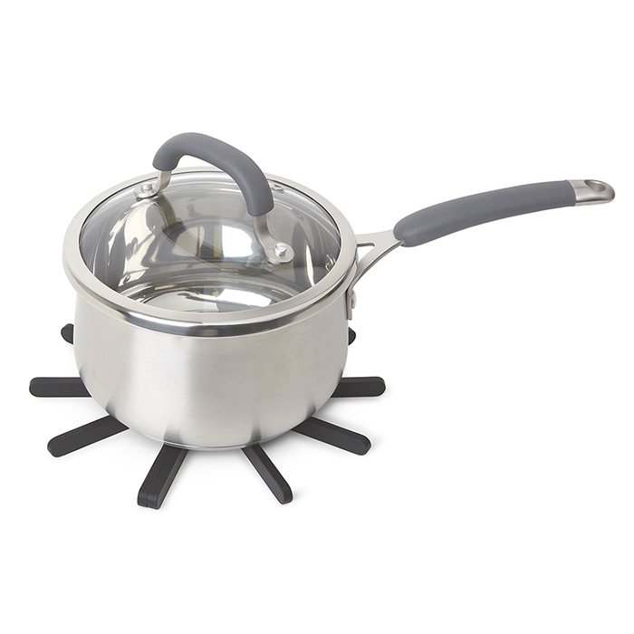 Підставка під гаряче (2 шт) 22,8х1,2х22,8 см чорна Fanfare Umbra