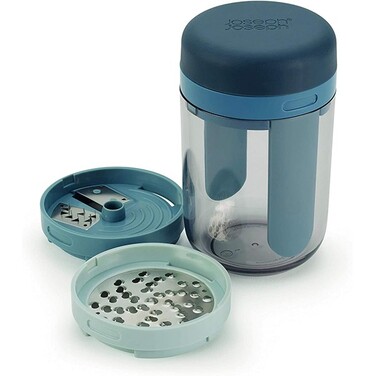 Овочерізка ручна спіральна 3-в-1 з трьома змінними насадками Joseph Joseph GADGETS, сірий, 7,8 х 7,8 х 16 см
