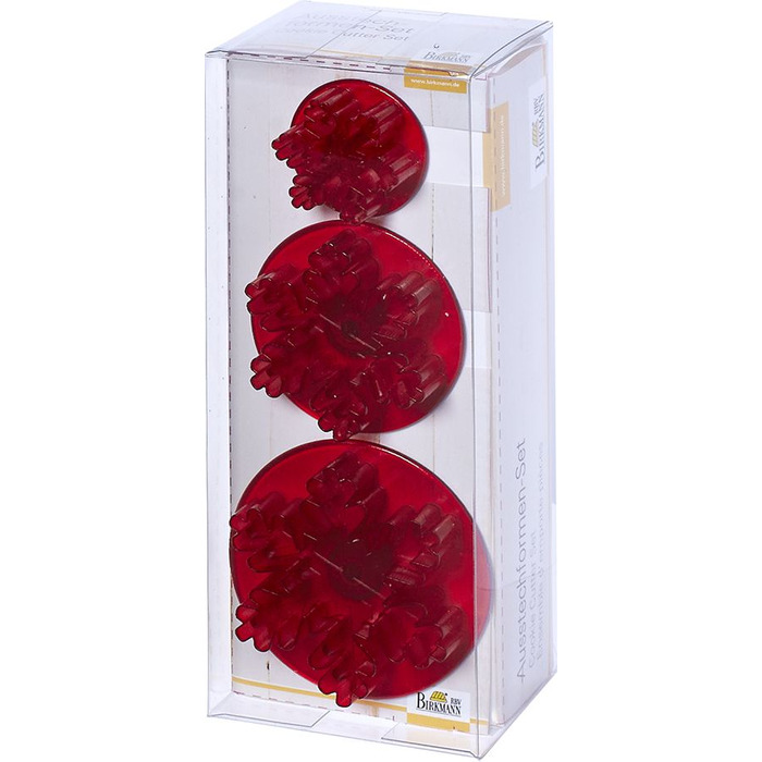 Набір штампів для тесту вигляді сніжинок, 3 предмета, RBV Birkmann