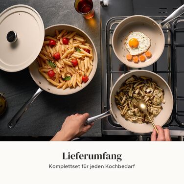 Сковорода с керамическим антипригарным покрытием и крышкой 28 см Redchef