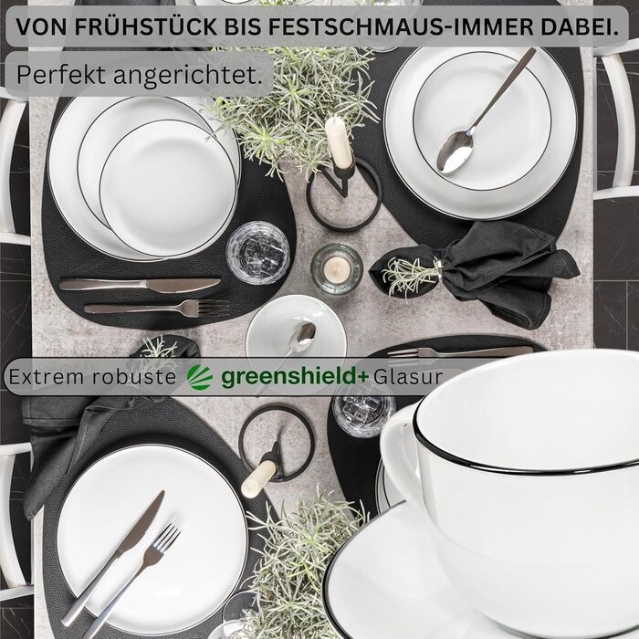 Кавовий сервіз на 6 персон, 12 предметів, білі Marlo Sänger