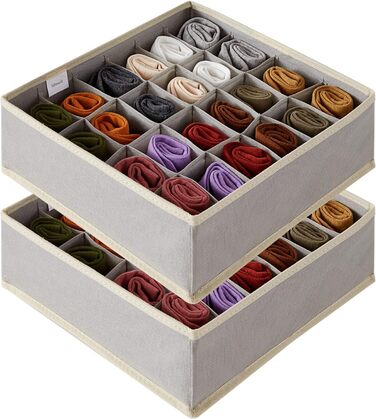 Набір з 2 органайзерів для шкарпеток і спідньої білизни, світло-сірий Lifewit