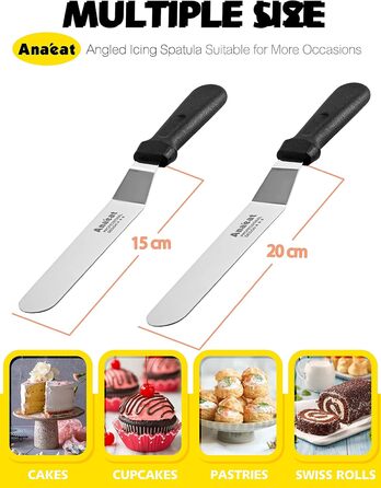 Набор лопаток для глазури 2 шт 15 и 20 см Anaeat