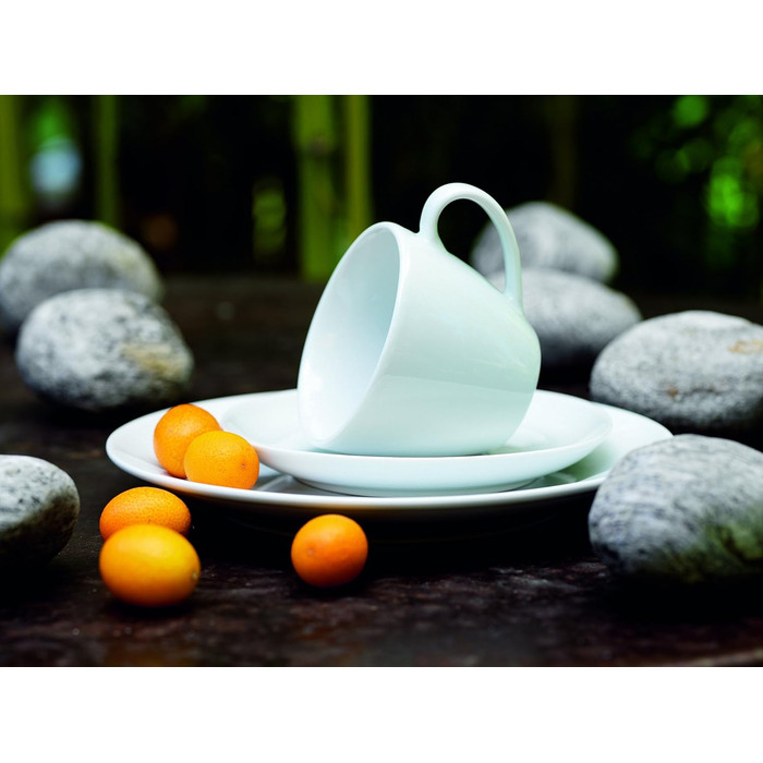 Серия Alesia, фарфоровый комбинированный сервиз 62 предмета, базовая посуда на 6 персон, идеальный стартовый набор, белый