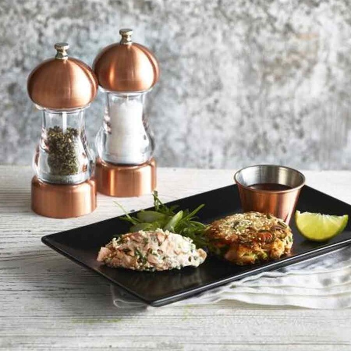 Млин для солі та перцю, 14 см, акрил/мідь, GenWare