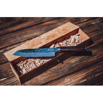 Ніж із дамаської сталі 17 см Santoku professional GRILLI