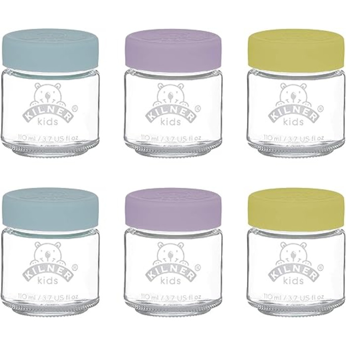 Набір дитячих склянок 110 мл, 6 предметів Kilner
