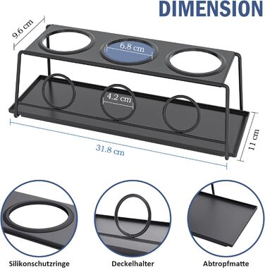 Тримач для пляшок 31,8 х 11 см чорний APEXCHASER