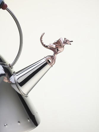 Чайник со свистком 22х22,5х24 см металлик/черный Tea Rex Alessi